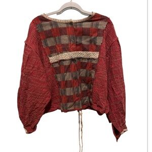 Red Plaid Women's Top